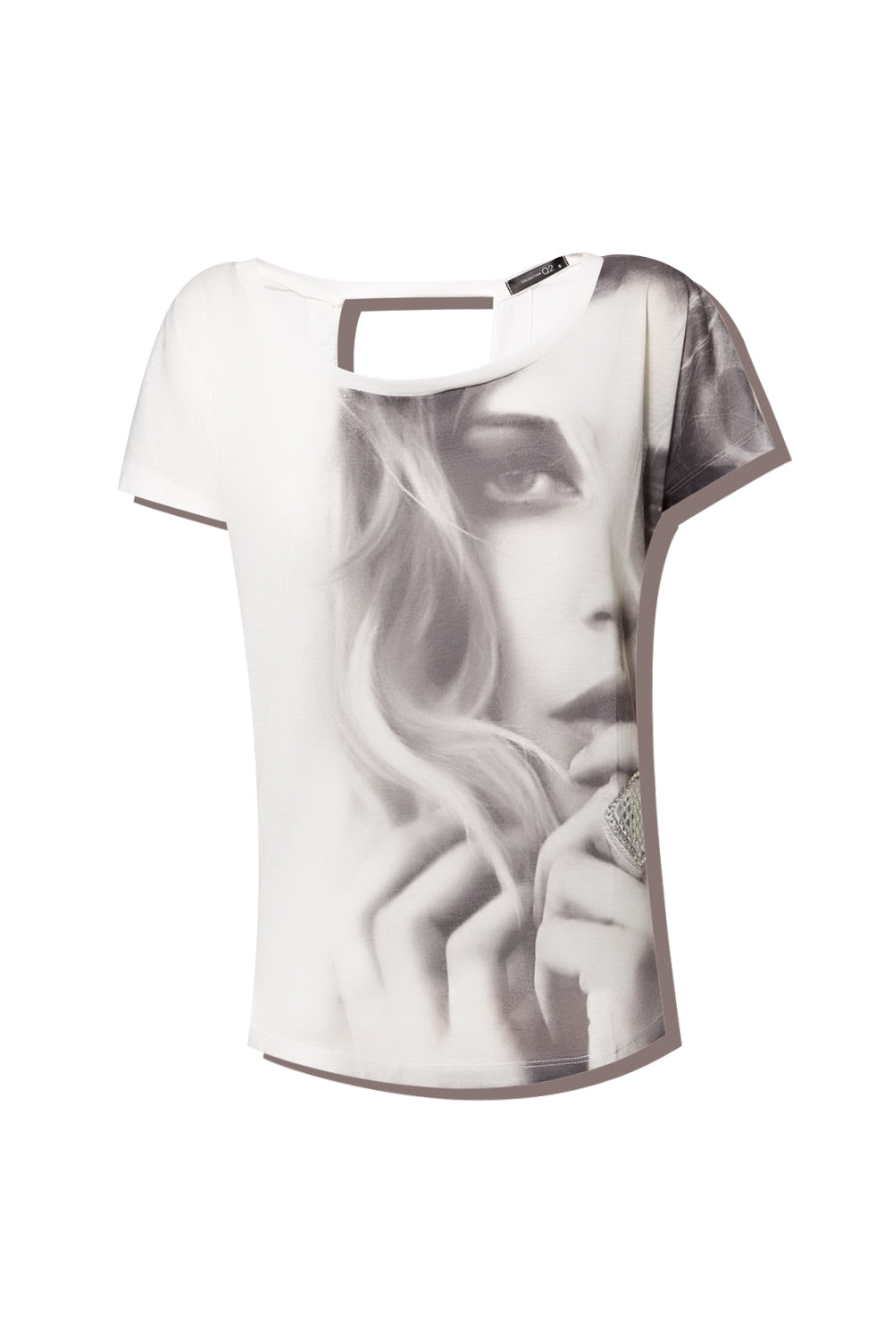 White face print t-shirt